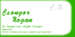 csongor mogan business card