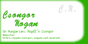 csongor mogan business card